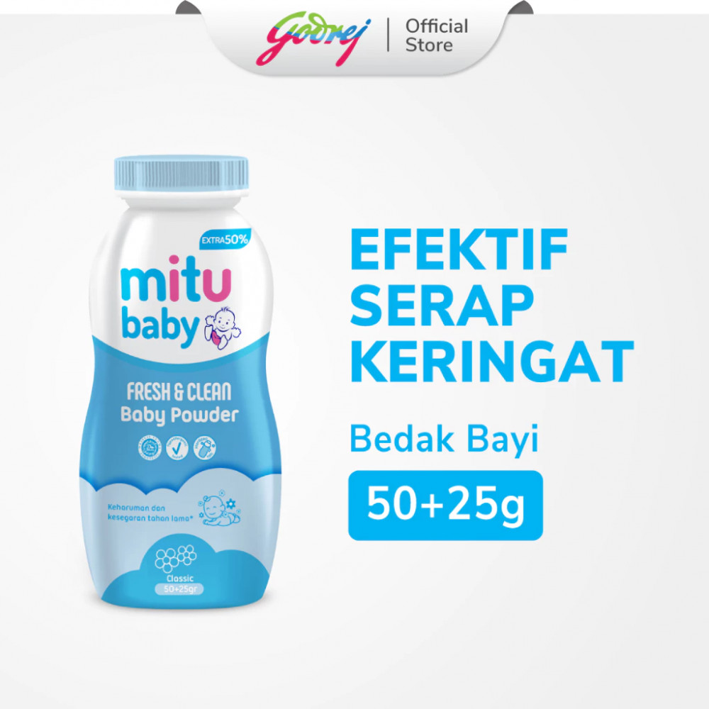 MITU BABY POWDER BIRU BTL 50 GR