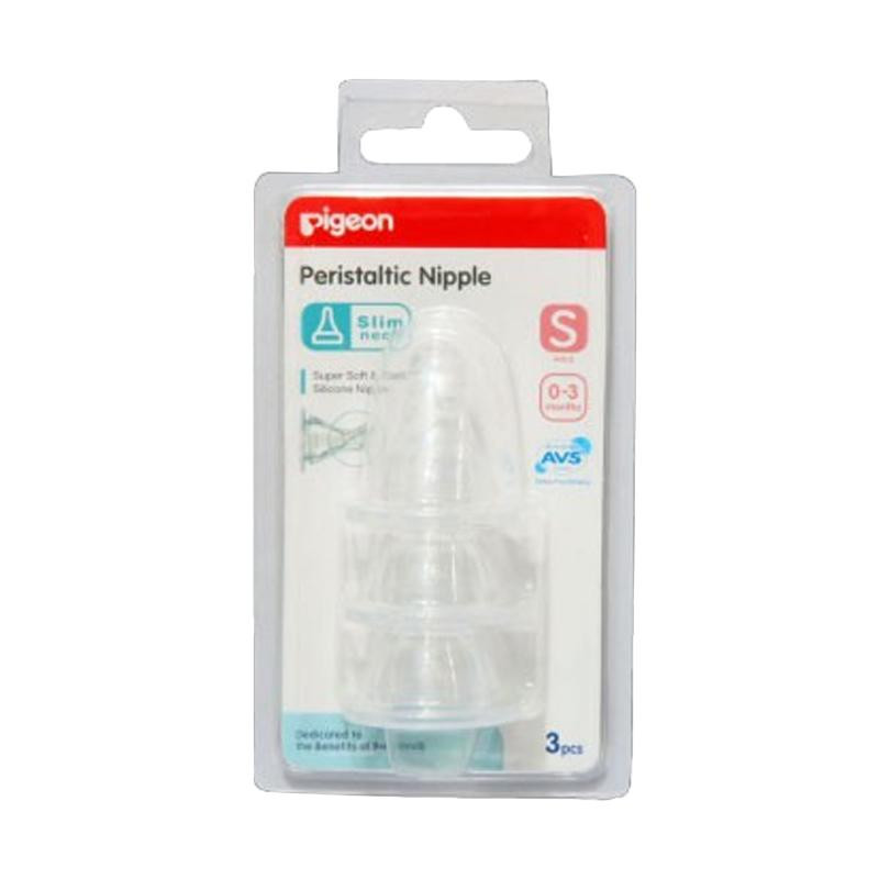 PERISTALIC SLIM NECK NIPPLE 3 BLISTER S