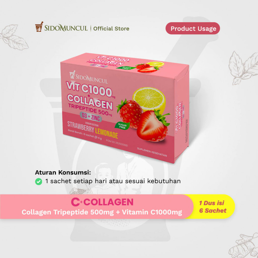SIDO MUNCUL VIT C 1000 COLLAGEN 6 X 4 GR