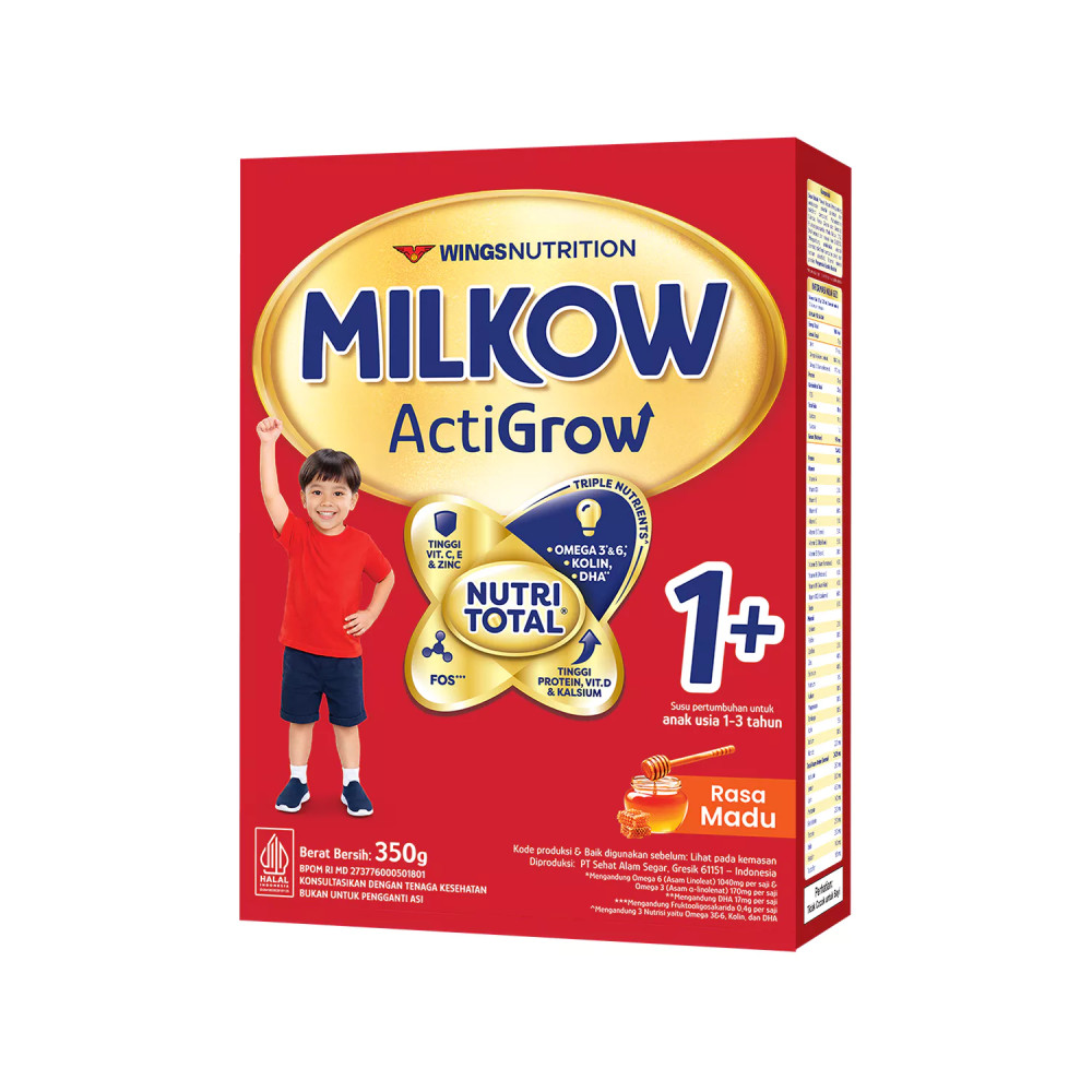 MILKOW ACTIGROW 1+ MADU 350 GR