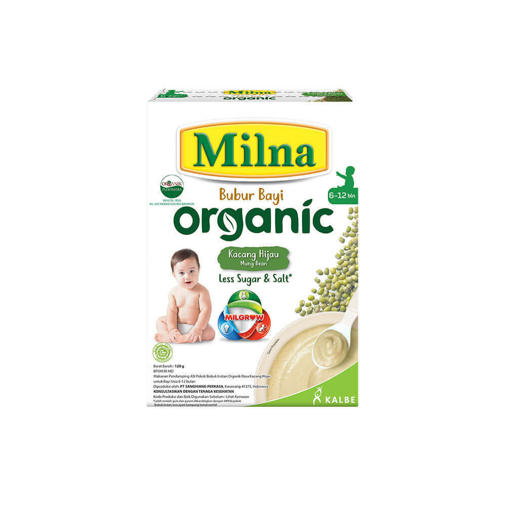 MILNA BBR ORGNIC 6+ K.HIJAU 120 GR