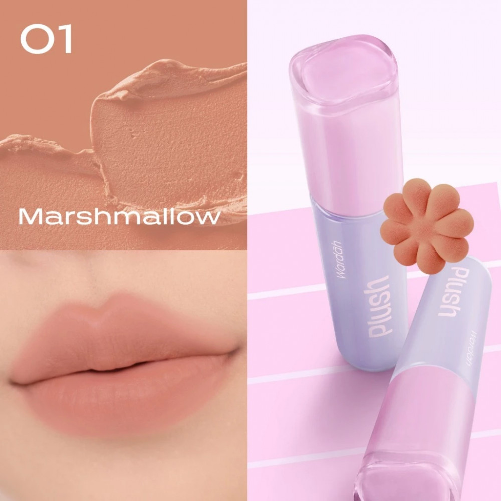 WARDAH BLUR INK LIP PLUSH 01 MARSHMALLOW