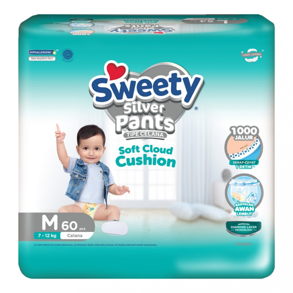 SWEETY SILVER PANTS M60