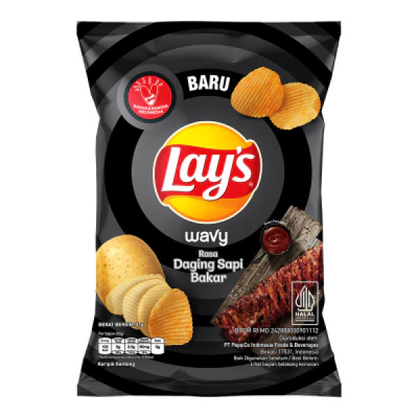 LAYS WAVY DAGING SAPI BAKAR 105 GR