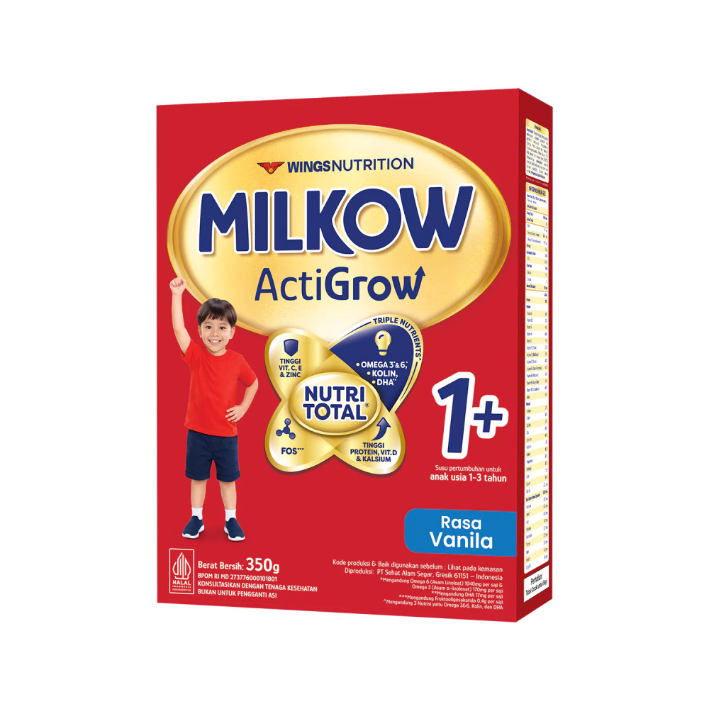 MILKOW ACTIGROW 1+ VANILLA 350 GR