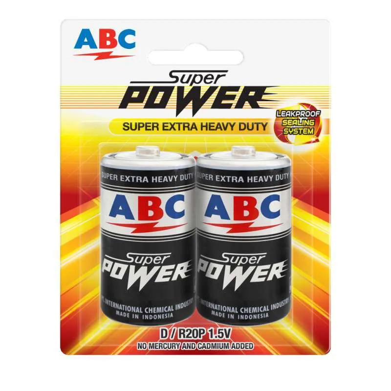 Reny Swalayanku - ABC BATERAI SUPER PWR/HITAM R-20 2 S