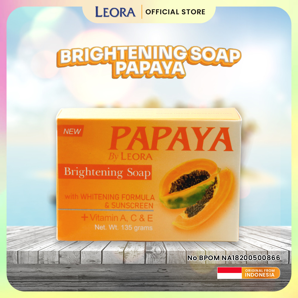 PAPAYA BAR SOAP BY LEORA 135 GR