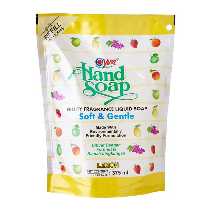 YURI HAND SOAP REF 375ML LEMON