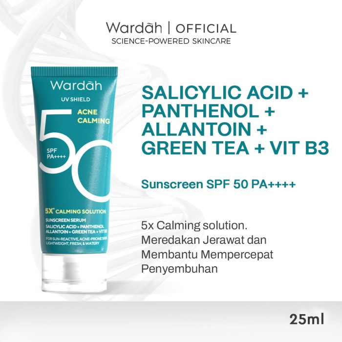 WARDAH UV SHIELD ACNE CALM SUNSCREEN SPF50 25 ML
