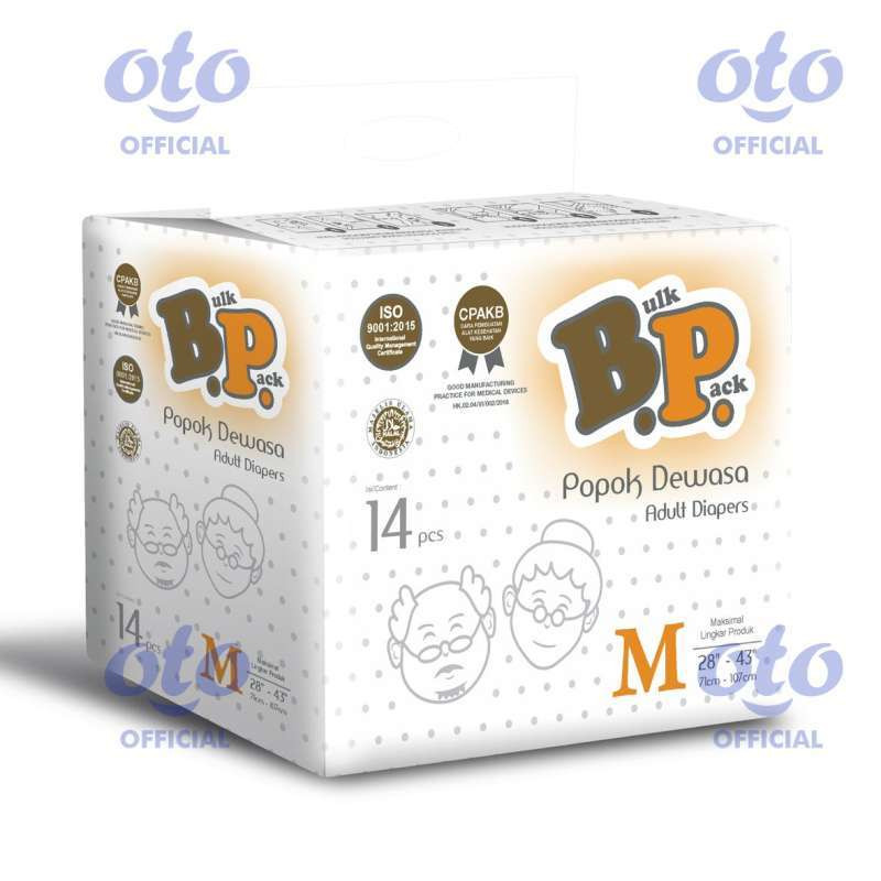 BP ADULT DIAPERS M 14