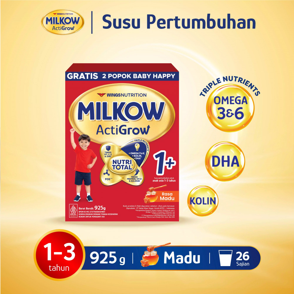 MILKOW ACTIGROW 1+ MADU 925 GR