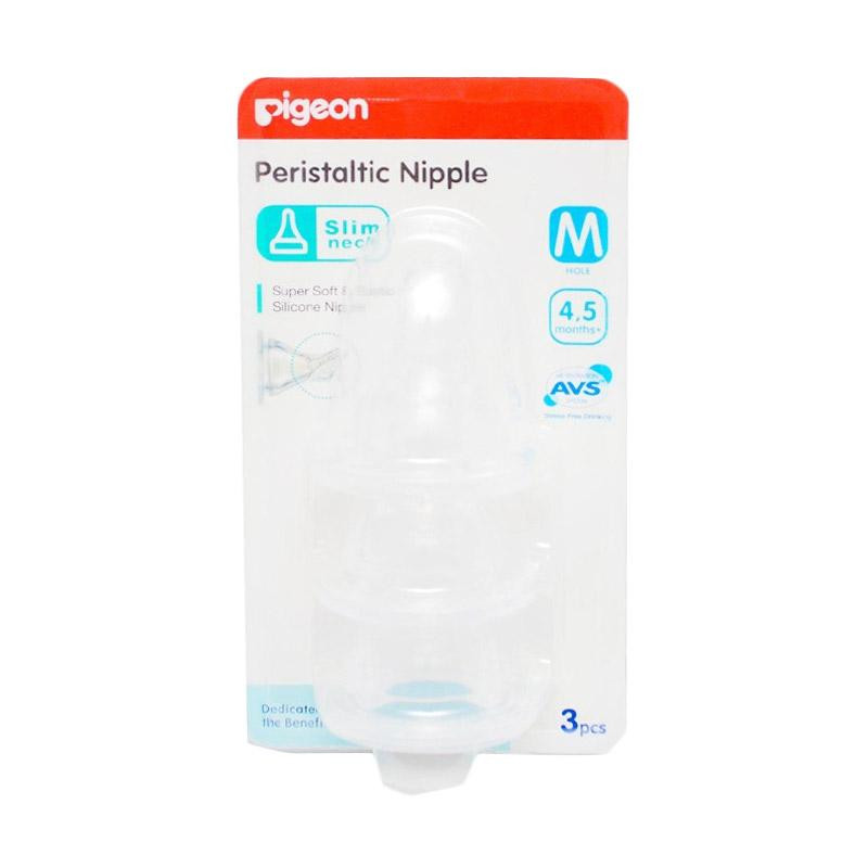 PERISTALIC SLIM NECK NIPPLE 3 BLISTER M