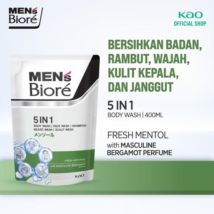 BIORE MEN BODY WASH 5 IN 1 400 ML