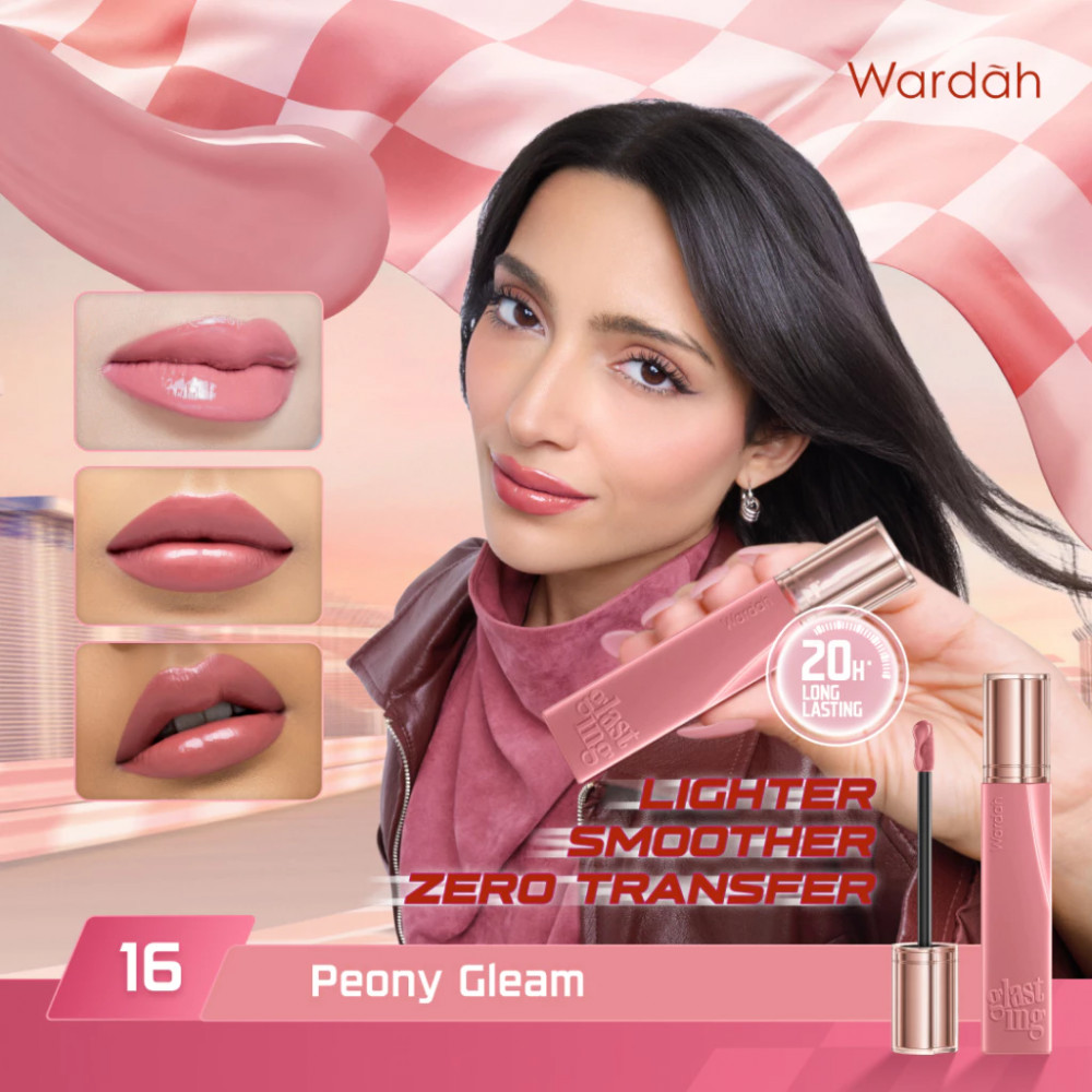 WARDAH GLASTING LIQ LIP 16 PEONY GLEAM