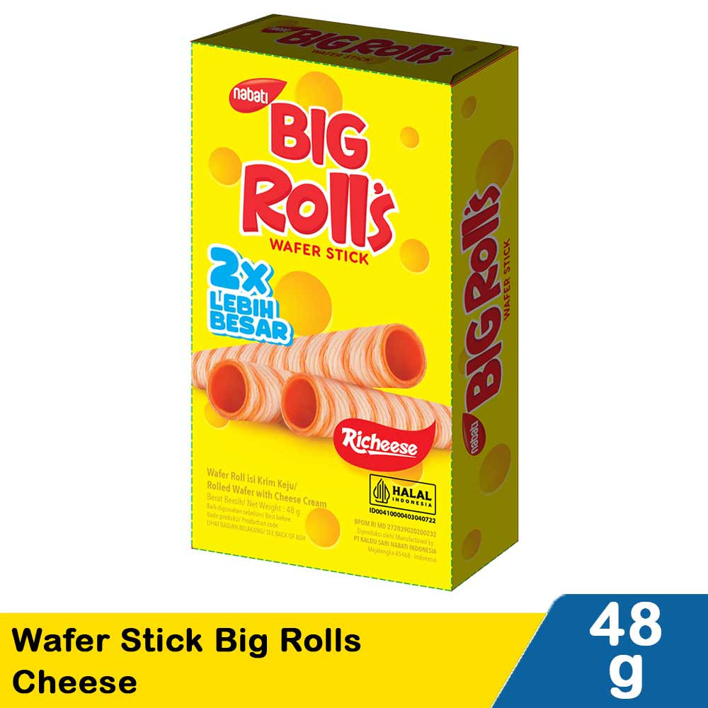 BIG ROLLS WAFER STICK RICHEESE 48 GR