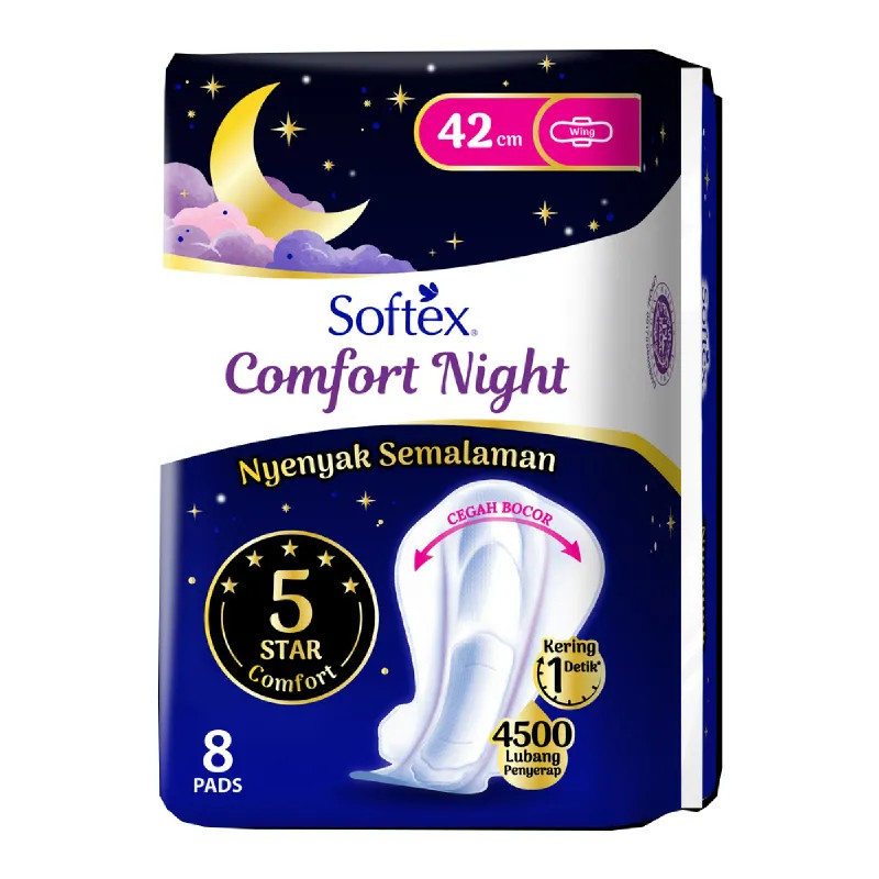 SOFTEX COMFORT NIGHT 42CM 8`S