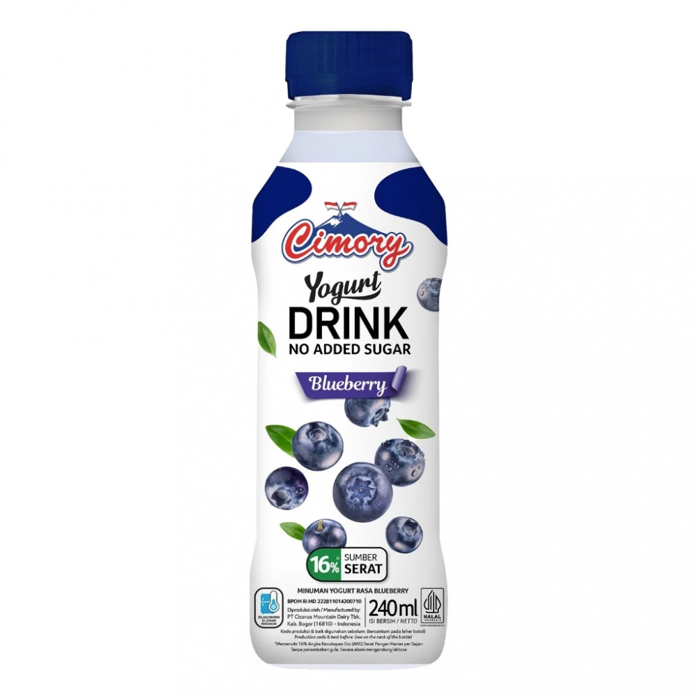 CIMORY YOGURT NO SUGAR BLUEBERRY 240 ML