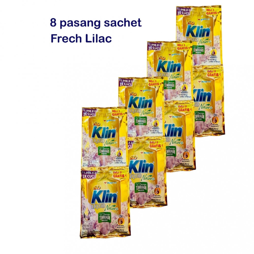SO KLIN LIQ LILAC DOUBLE SCH 6 X 80 ML