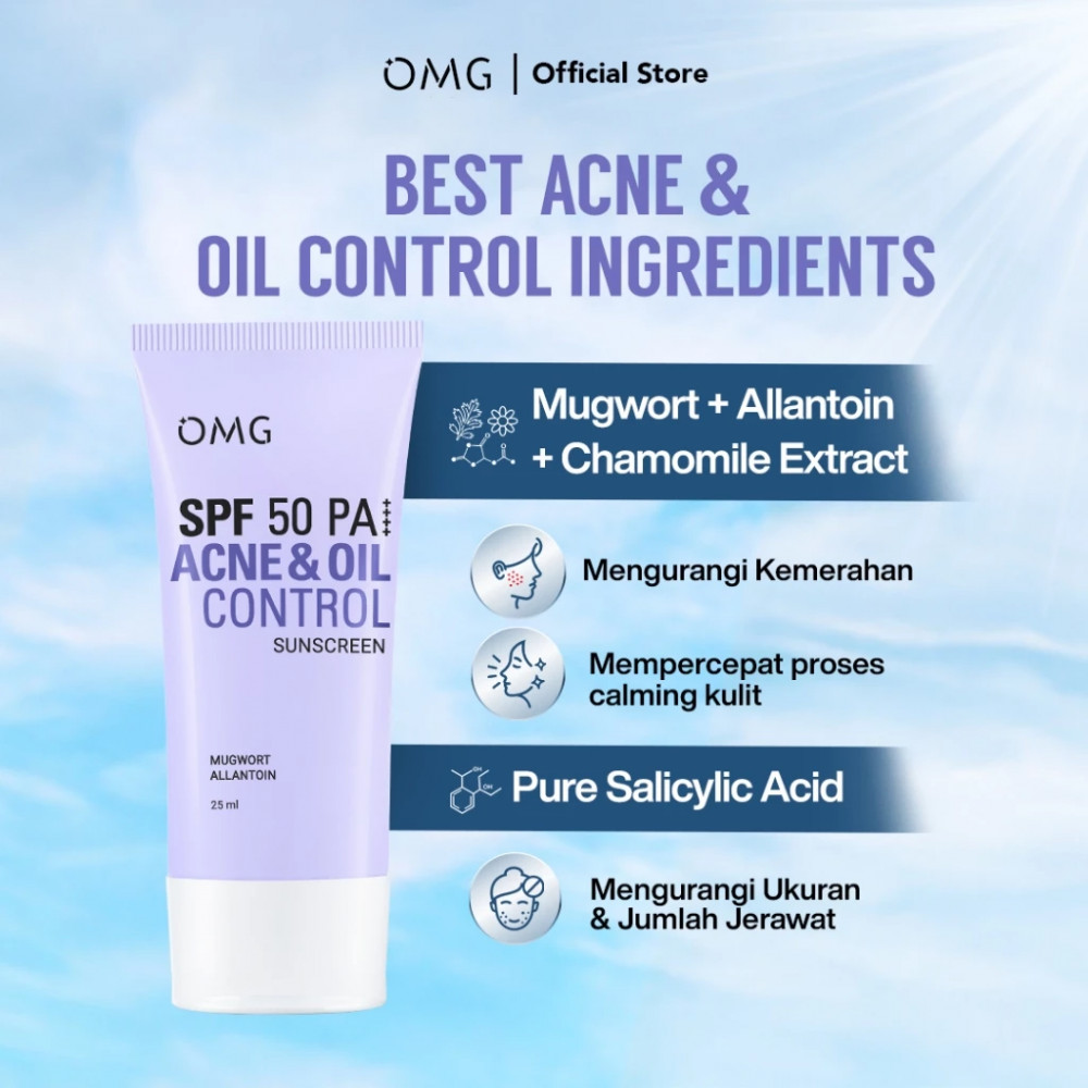OMG SUNSCREEN SPF50 ACNE & OIL CONTROL 25 ML