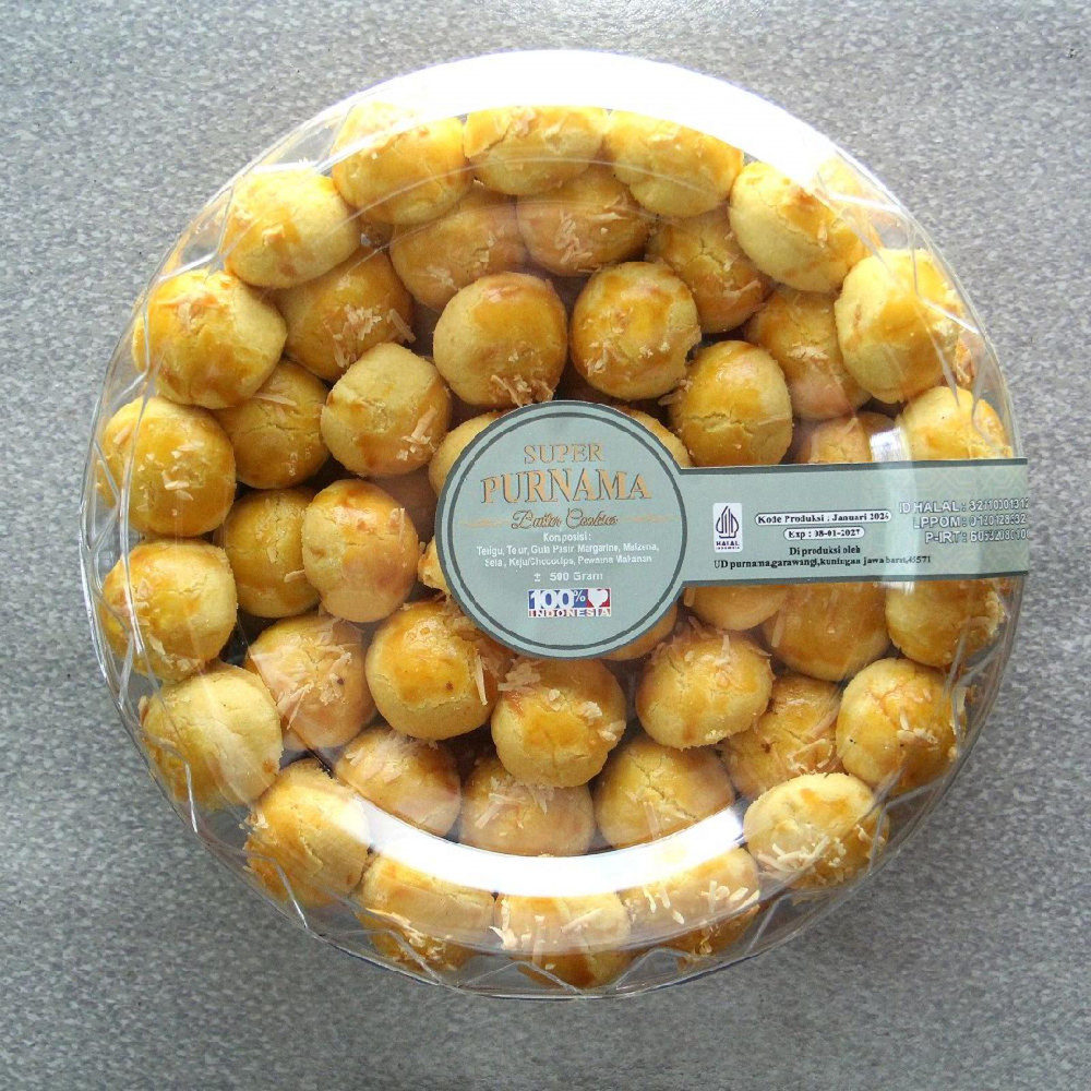 PURNAMA COOKIES NASTAR SABIT KEJU 600 GR