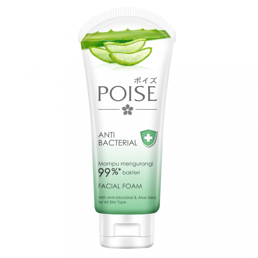 POISE FACIAL FOAM ANTI BACTERIAL TUBE 100 ML