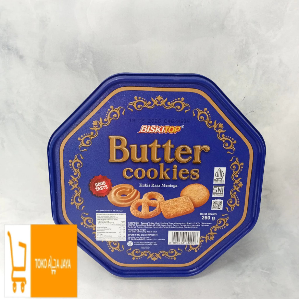 BISKITOP BUTTER COOKIES 260 GR