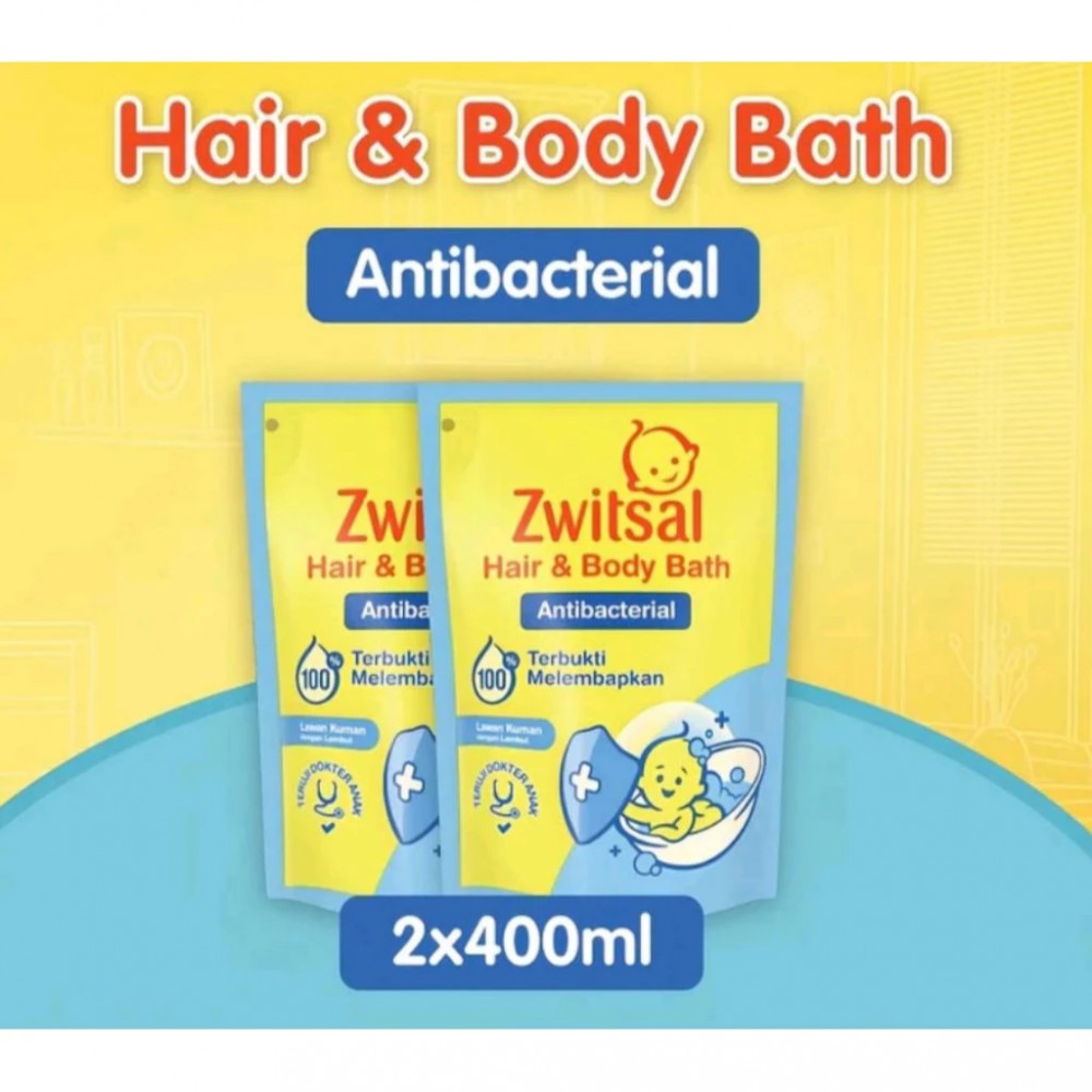 ZWITSAL B. BATH ANTIBACTERI TP 2 X 400 ML