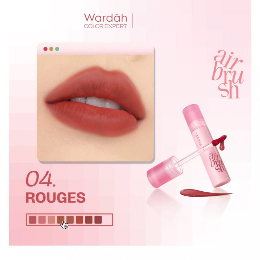 WARDAH AIRY BRUSH LIPTINT 04 NOUGES 3 GR
