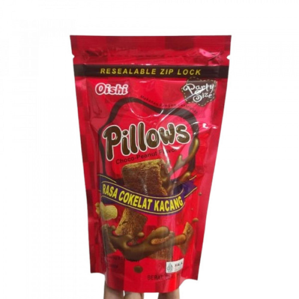 OISHI PILLOW COKELAT KACANG 100 GR