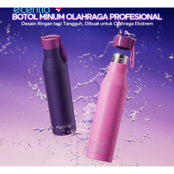 ECENTIO 1000 ML SILICONE HANDLE OUTDOOR BOTTLE