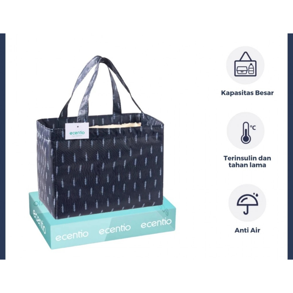 ECENTIO LINCH BOX COOLER  BAG NAVY  BLUE
