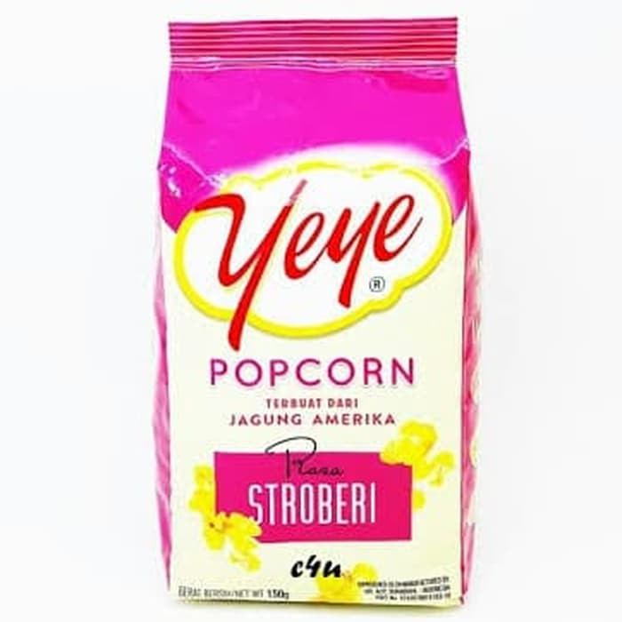 YEYE POPCORN STRAWBERRY 150 GR