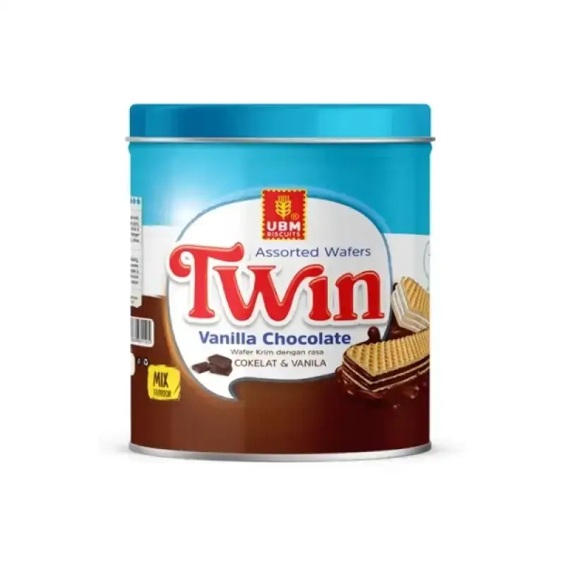 UBM WAFER TWIN CHOCO VANILLA TIN 225 GR