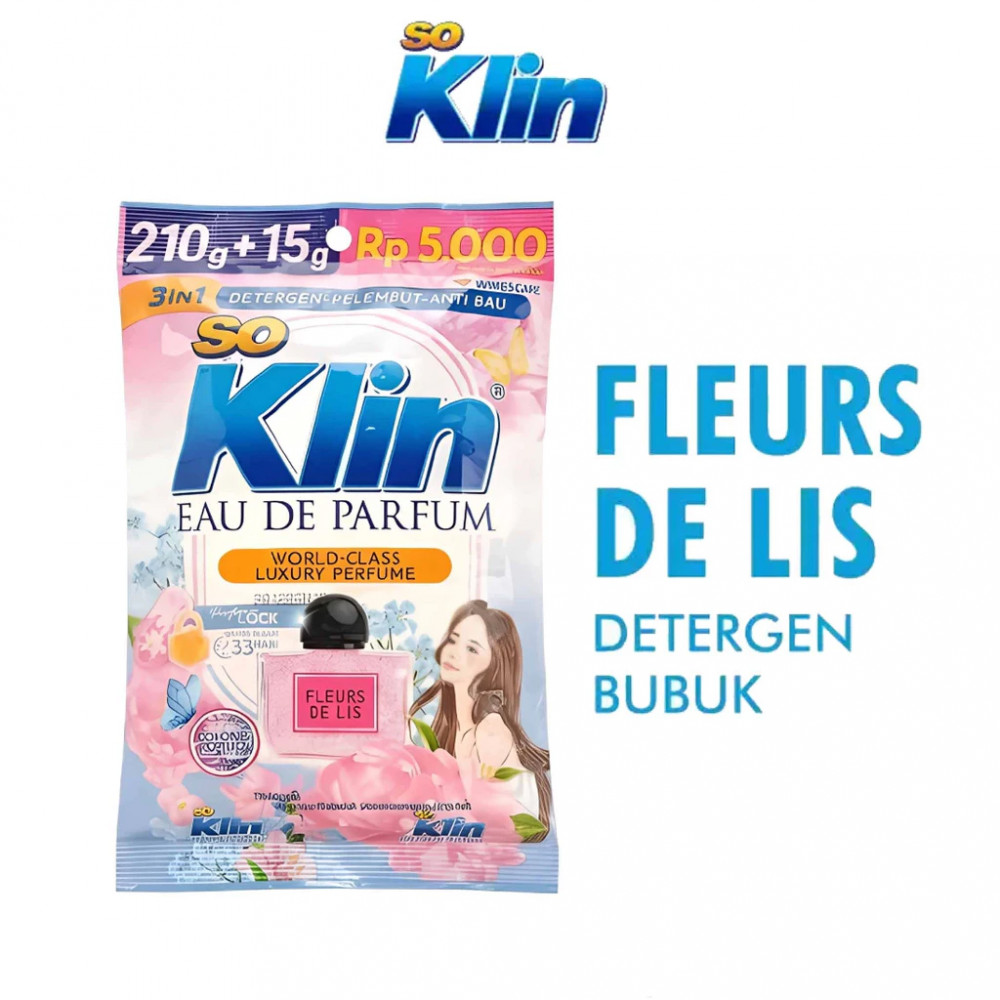 SO KLIN POWDET EDP BIRU 225 GR