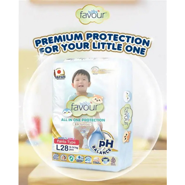 FAVOUR BABY DIAPERS PANTS L28