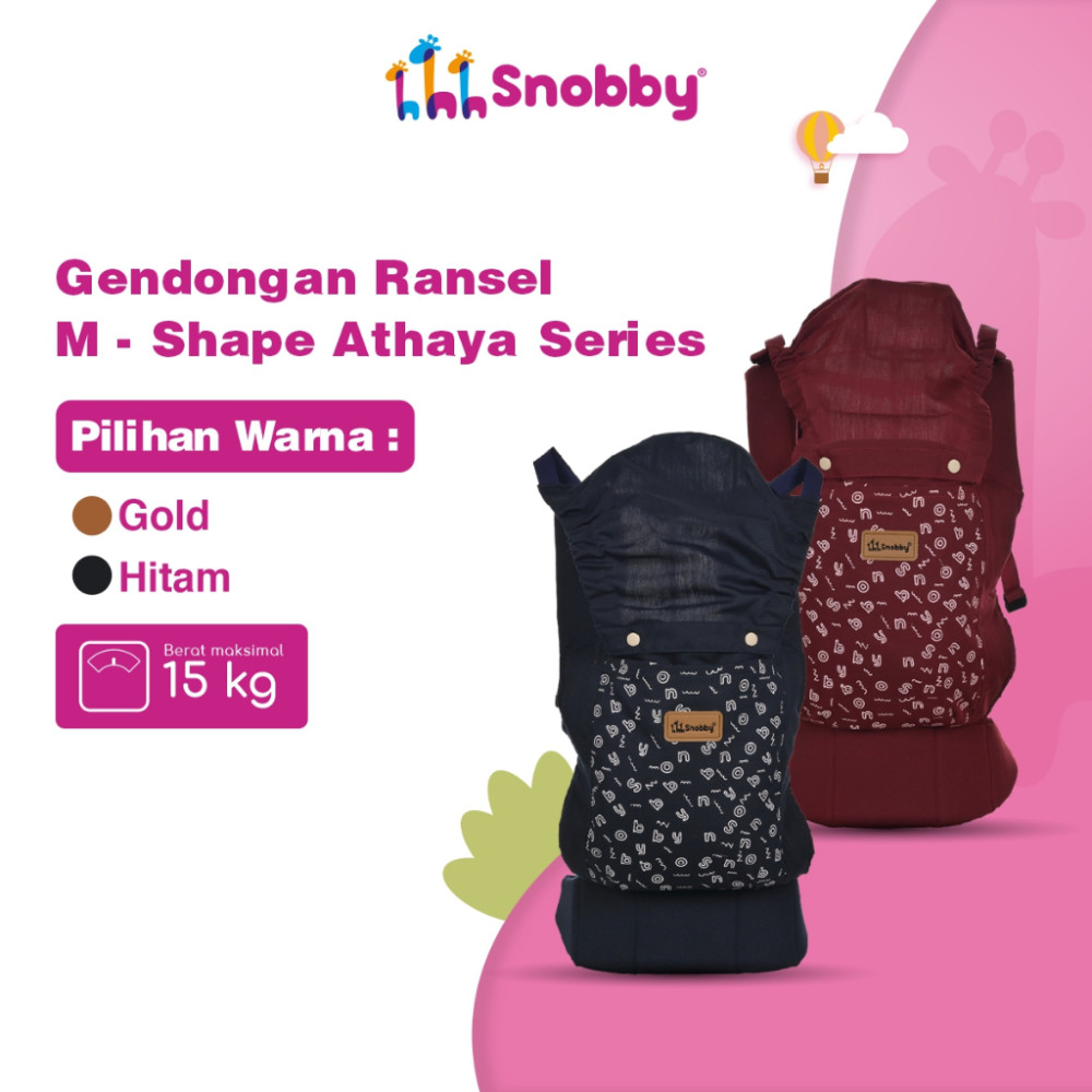 SNOBBY GENDONGAN RANSEL M-SHAPE ATHAYA SERIES MAROON SBG7741