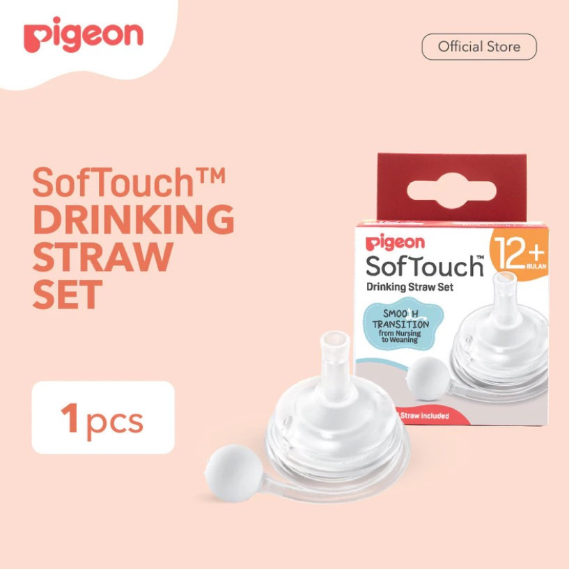 PIGEON SOFTOUCH DRINKING STRAW SET