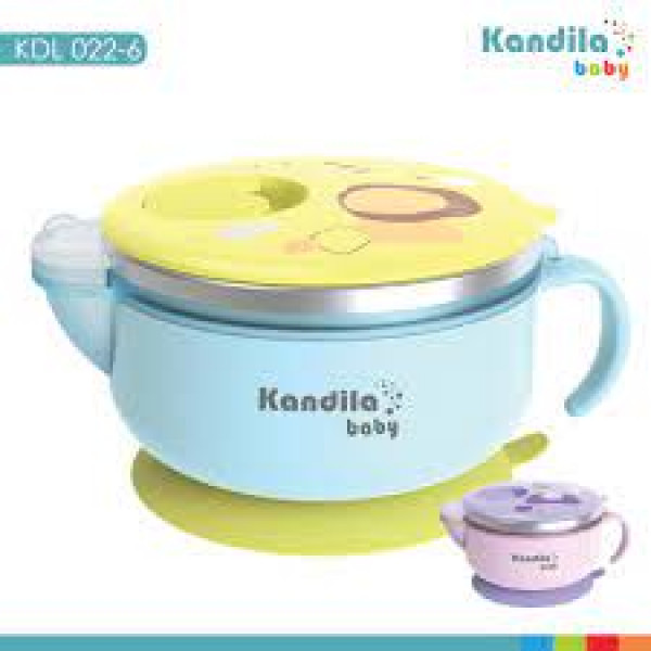 KANDILA BABY DOUBLE LAYER WATER FILLING STAINLESS STEEL BOWL KDL 022-6
