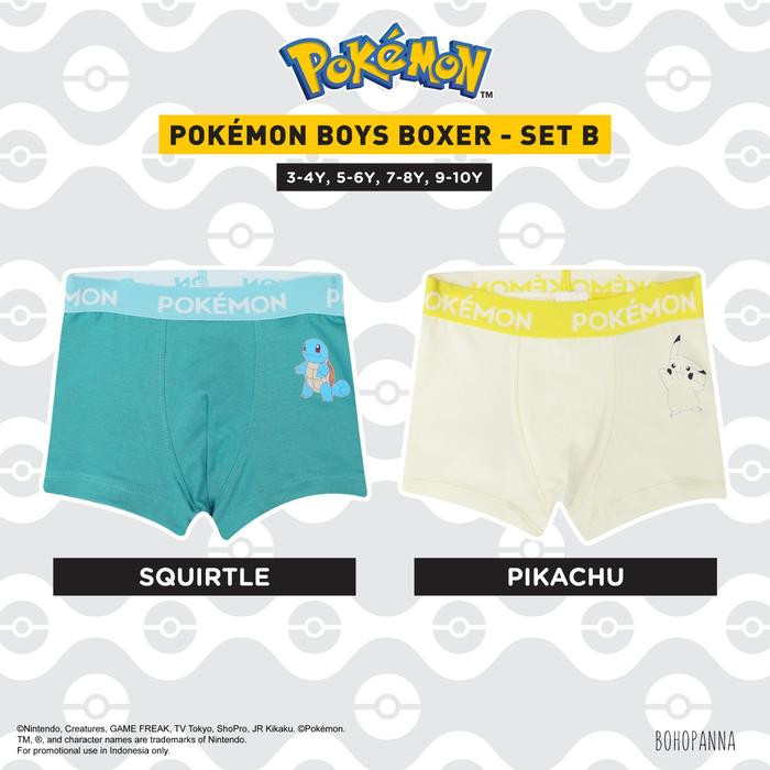 BOHO POKEMON BOYS BOXER SET B 5-6Y