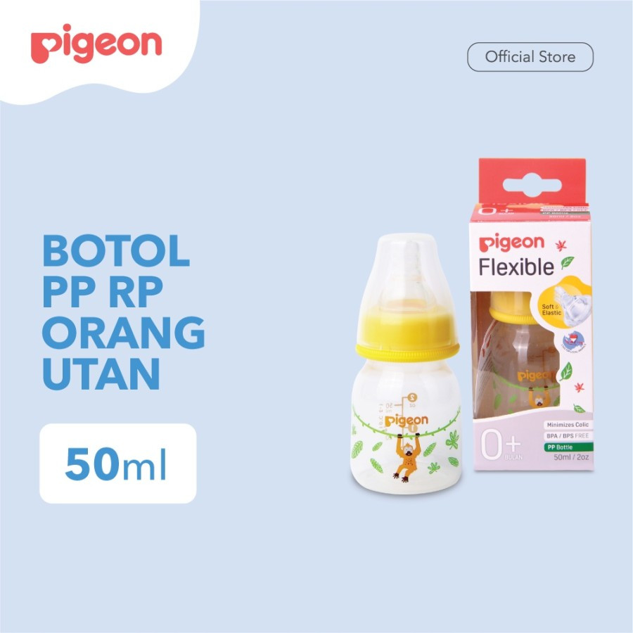 PIGEON BOTOL PP RP 50ML ORANG UTAN W/S NIPPLE