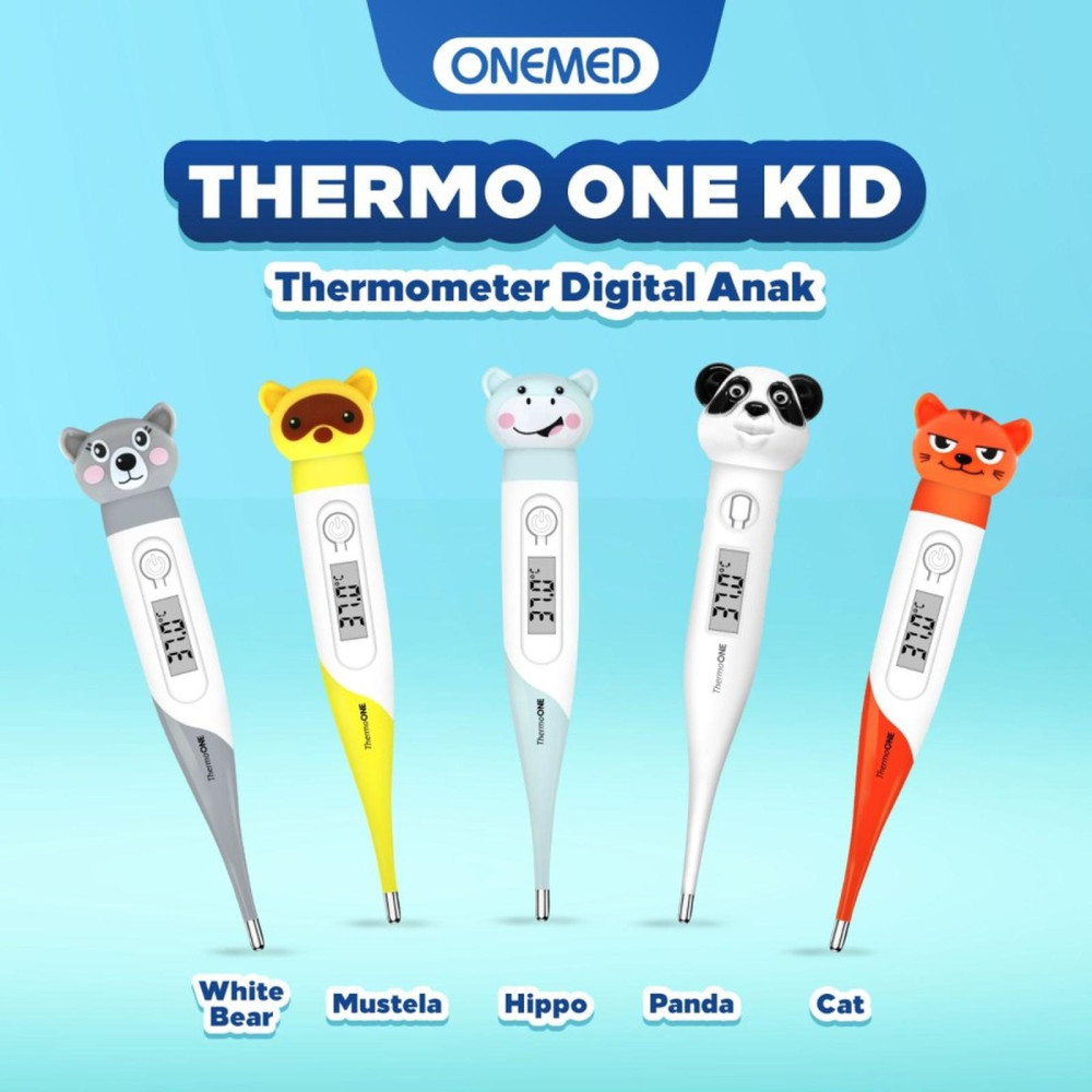 ONEMED THERMOMETER DIGITAL FLEXI KID HIPPO