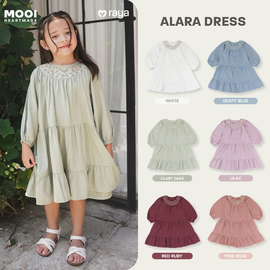 MOOI ALARA DRESS DUSTY BLUE M