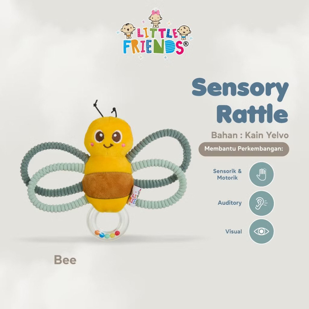 LITTLE FRIENDS SENSORY RATTLE ACTIVITY BEE LFS6140