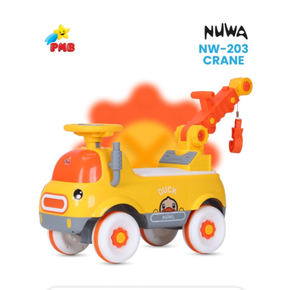 PMB RIDE ON NW203 DUMP CRANE YELLOW