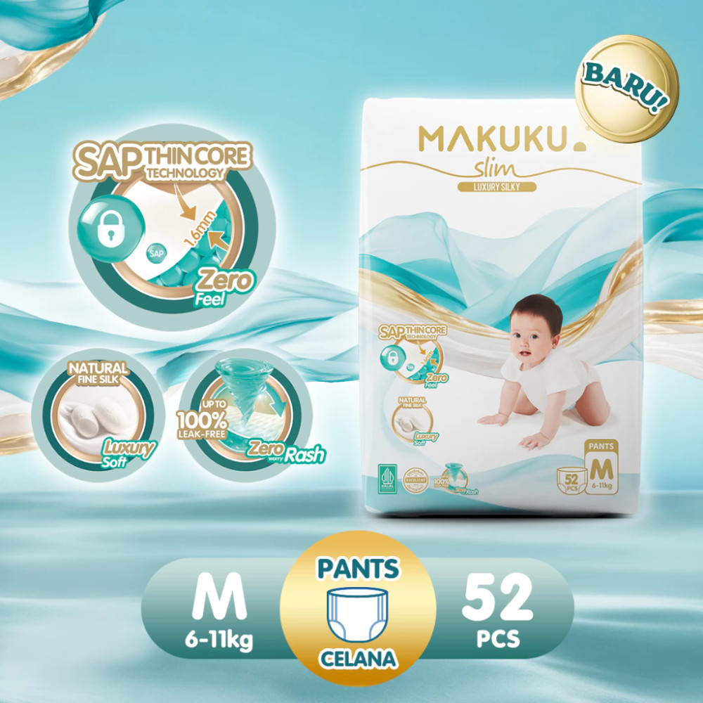 MAKUKU AIR DIAPERS SLIM PANTS JUMBO M52
