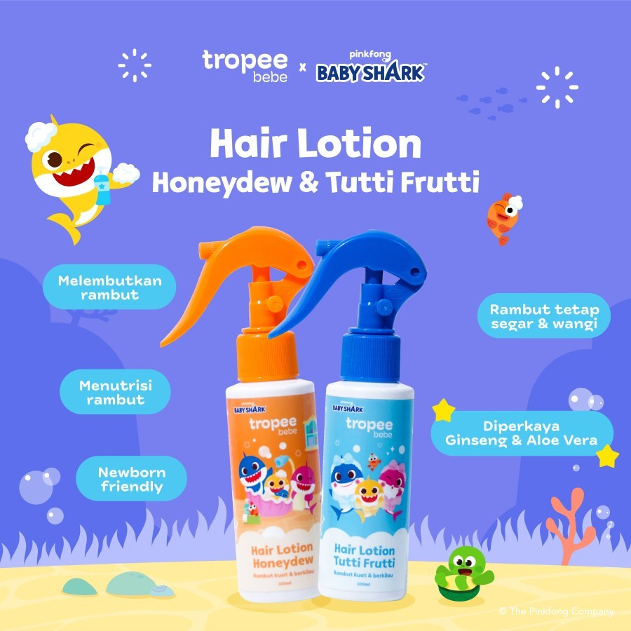 TROPEE BEBE X PINKFONG HAIR LOTION TUTTI FRUTTI 100ML