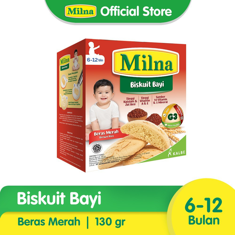 MILNA BISCUIT BERAS MERAH 130 GR