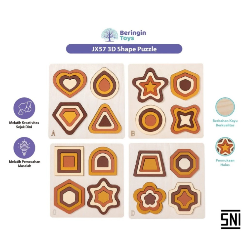 BERINGIN TOYS 3D SHAPE PUZZLE JX57