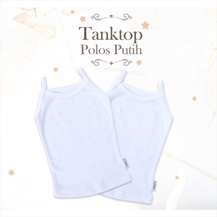 KAZEL TANKTOP POLOS PUTIH 0-4M