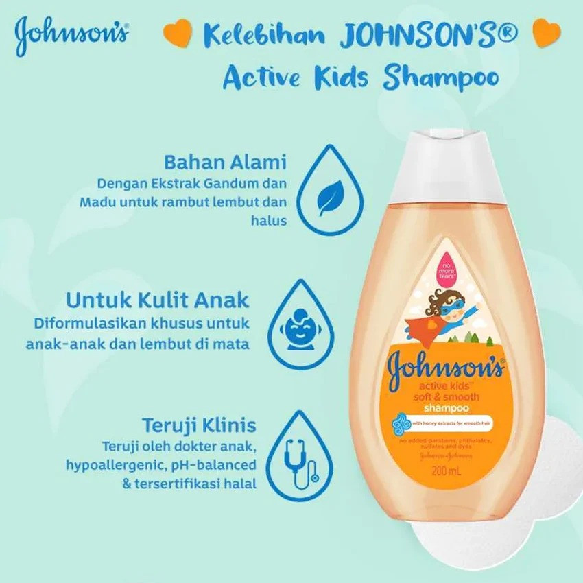 JOHNSON`S BABY SHAMPOO SOFT&SHINY 200 ML